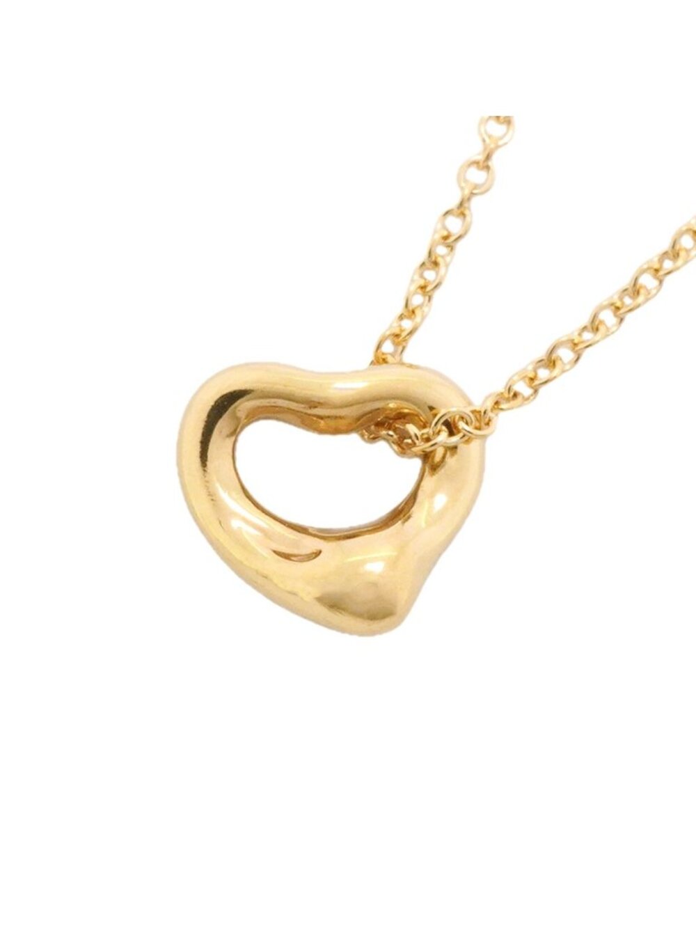 Tiffany & Co Necklace Open Heart 18k Yellow Gold